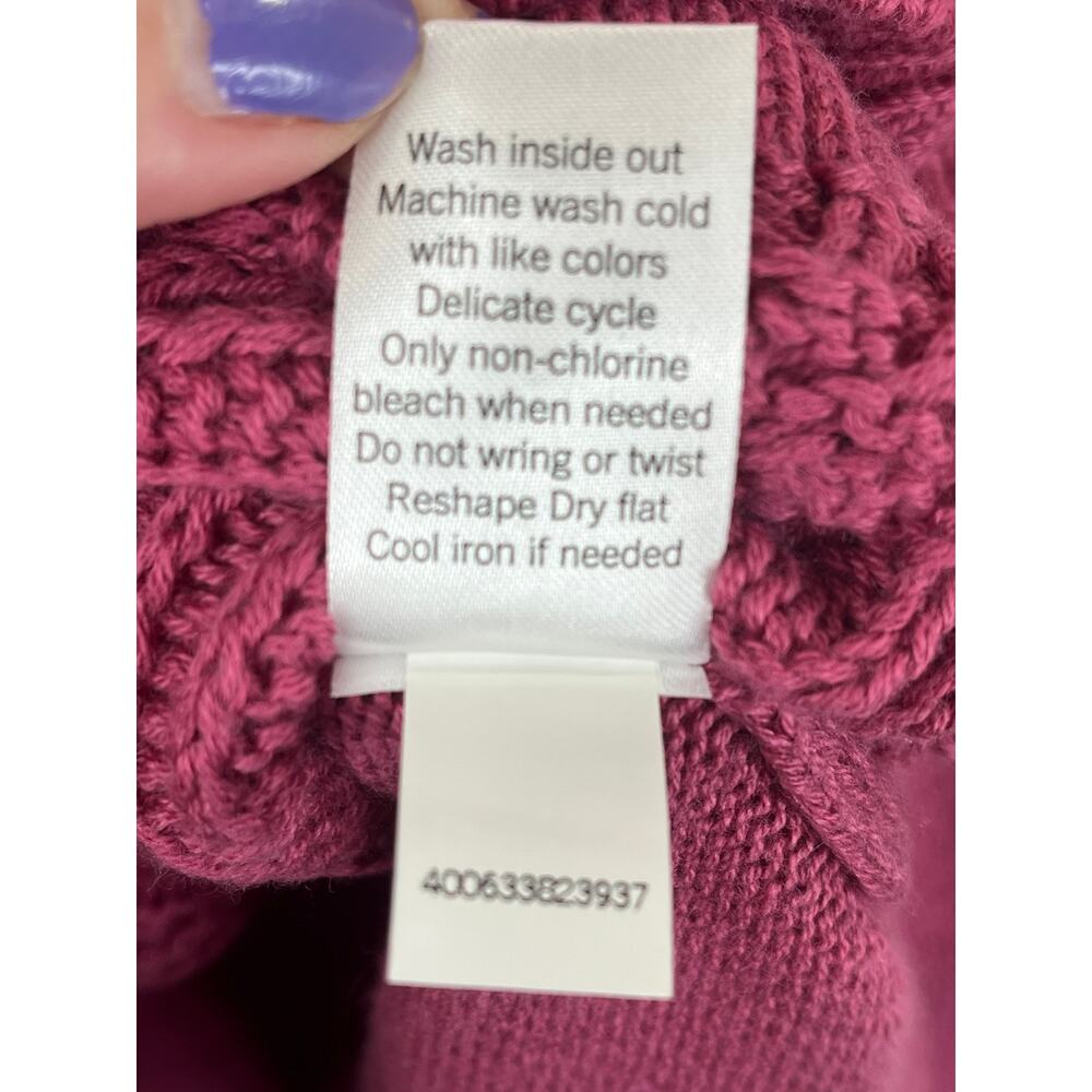 EUC Sonoma women's cable knit crew neck sweater in mauve, size XXL - Picture 4 of 10